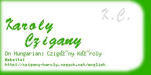 karoly czigany business card